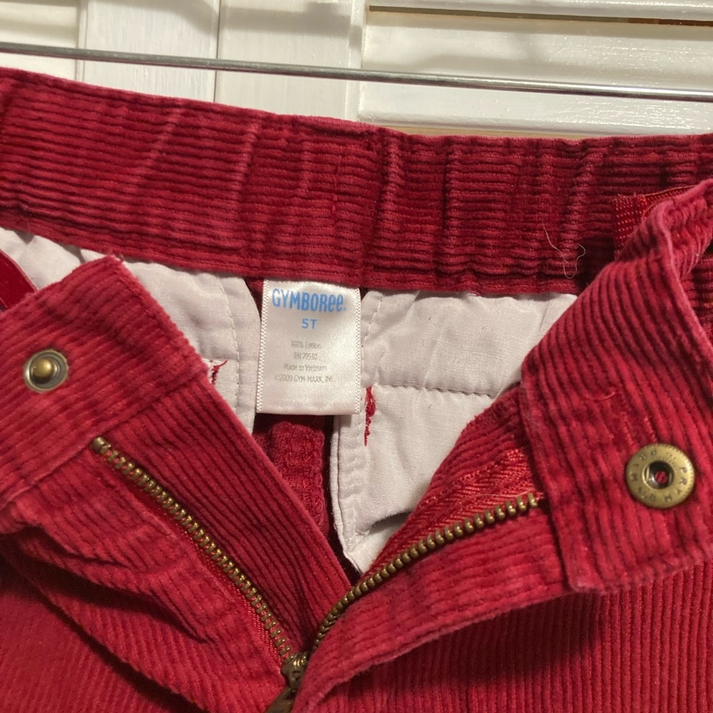 Gymboree Red corduroy pants size 5T